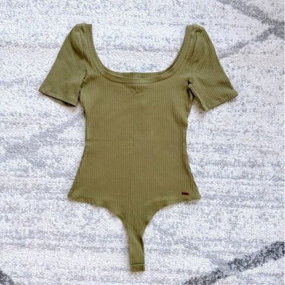 NWT n:PHILANTHROPY Langley Olive Green Ribbed Bodysuit Size S - Picture 11 of 11